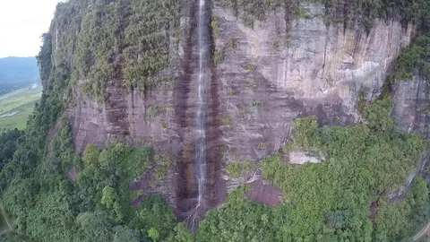 Indonesia Waterfall Using Drone 스톡 동영상 72983857