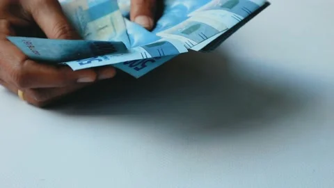 Indonesian banknote 50000 rupiah Stock Footage 223694079