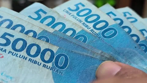 Indonesian banknotes Stock Footage 329496979