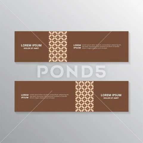 Indonesian batik banner template, web header, footer, layout modern ...
