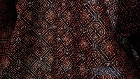 Indonesian batik Video stock 285486896