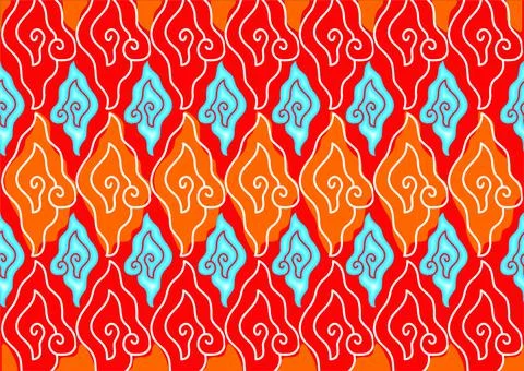 Indonesian batik motifs, Pattern Ilustración de archivo