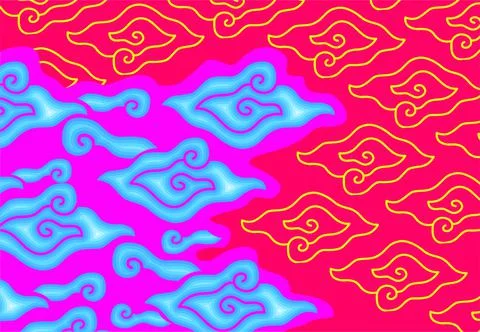 Indonesian batik motifs, Pattern Ilustración de archivo