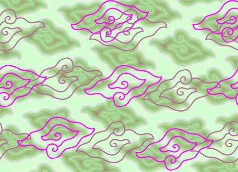 Indonesian batik motifs, Pattern Ilustración de archivo