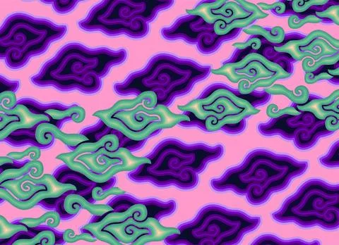Indonesian batik motifs, Pattern Stock Illustration