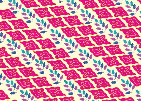 Indonesian batik motifs, Pattern Stock-Illustration