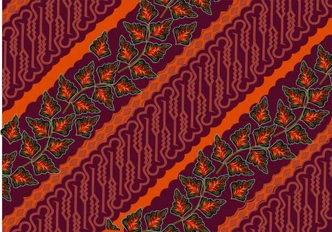 Indonesian batik motifs, Pattern Ilustración de archivo