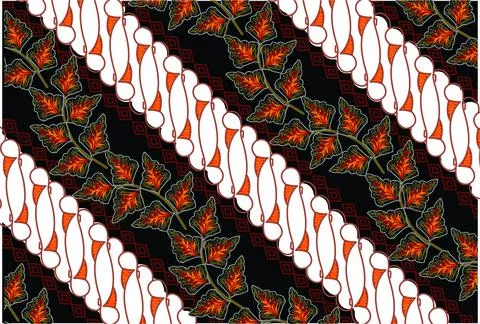 Indonesian batik motifs, Pattern Stock Illustration