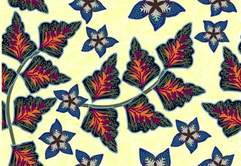 Indonesian batik motifs, Pattern Stock-Illustration
