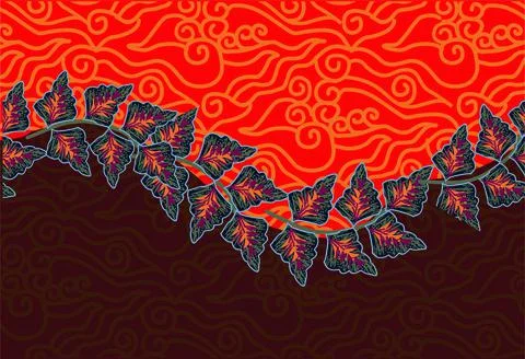 Indonesian batik motifs, Pattern Stock Illustration