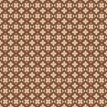 Indonesian batik seamless pattern with various motif javanese traditional cul Ilustración de archivo