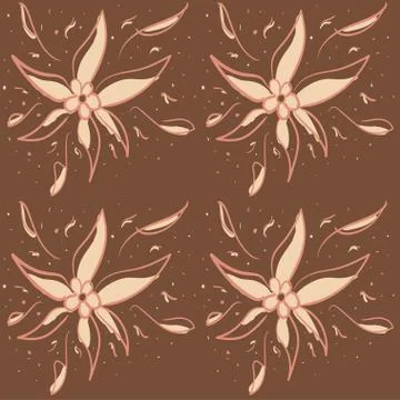 Indonesian batik seamless pattern for Wallpaper, whole Cloth, Original From I 스톡 일러스트