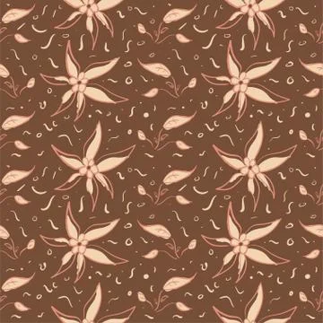 Indonesian batik seamless pattern for Wallpaper, whole Cloth, Original From I Stock-Illustration