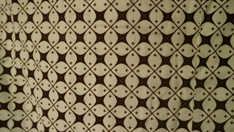 Indonesian Batik textile, beautiful background art pattern Stock Footage 273298218