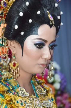 Indonesian bride 库存照片