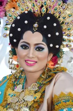 Indonesian bride Stockfoto's