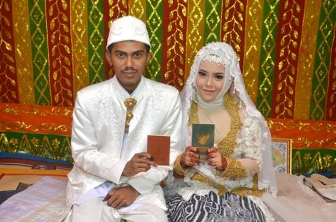 Indonesian bride 스톡 사진