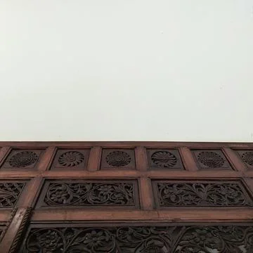 Indonesian Central Java ethnic wood carving Stock Photos