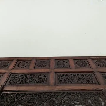 Indonesian Central Java ethnic wood carving Stock Photos