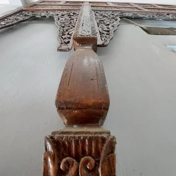 Indonesian Central Java ethnic wood carving Stock-Fotos