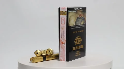 Indonesian Cigarette - Dji Sam Soe Stock Footage 222436366