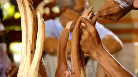 Indonesian crafts 3 Stock-Footage 7729244