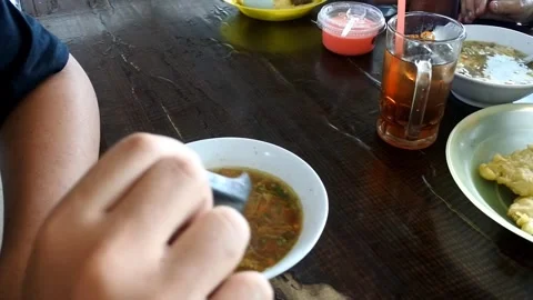 Indonesian culinary soto daging Stock Footage 245961369
