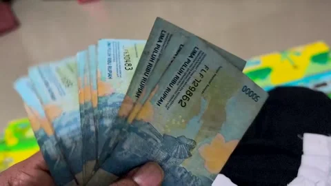 Indonesian currency Stock Footage 329494851