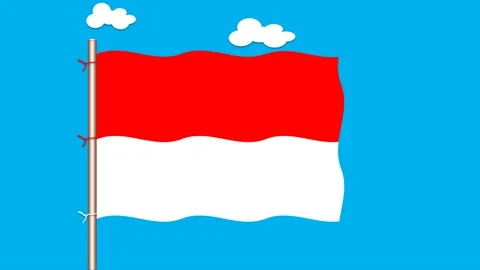 Indonesian flag animation 4k 動画素材 219655998