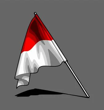Indonesian flag for design needs Stock Illustration