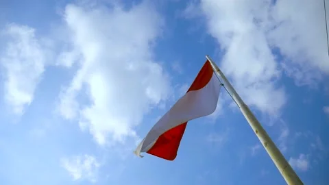Indonesian Flag Stock Footage 200801612