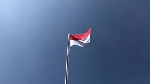 Indonesian flag Stock Footage 212497312
