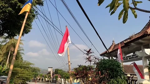 Indonesian flag Stock Footage 249241756