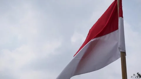 Indonesian flag Stock Footage 282636966