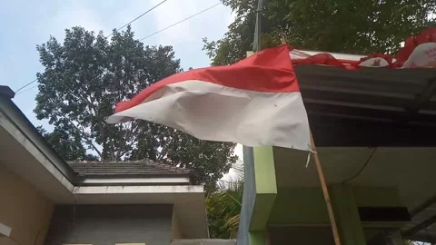 Indonesian Flag Stock Footage 282661702