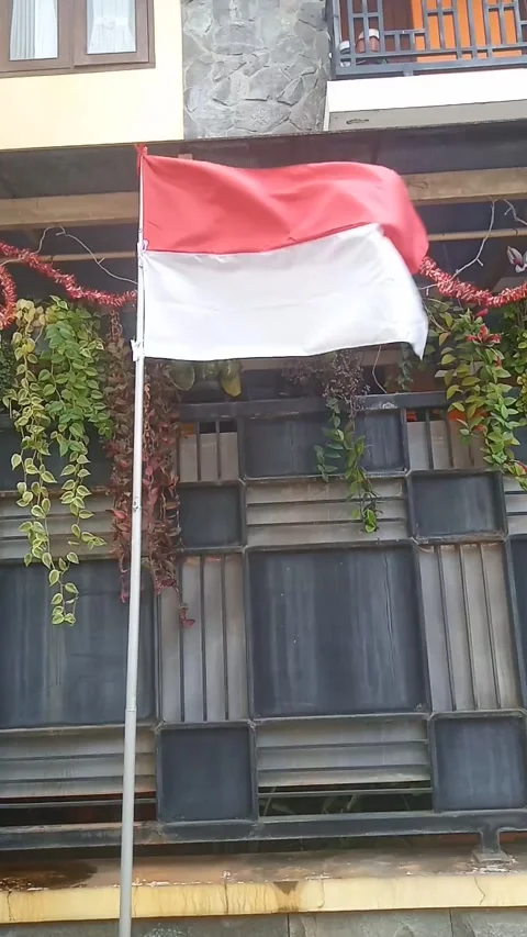 Indonesian Flag Stock Footage 282661720