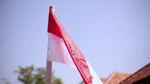 Indonesian flag Stock Footage 293197361