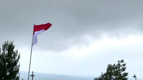 Indonesian flag Stock Footage 330041147