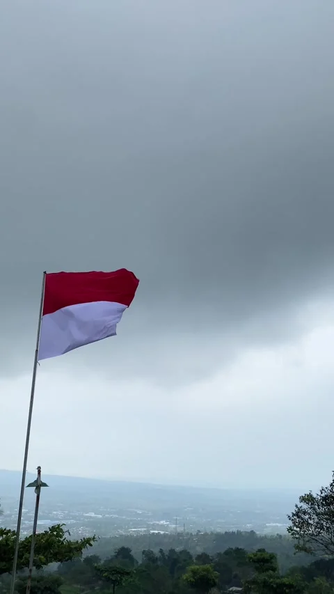 Indonesian flag Stock Footage 330041152