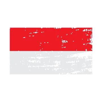 Indonesian flag icon vector Stock Illustration