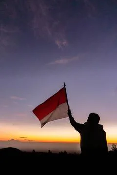 Indonesian flag Foto stock