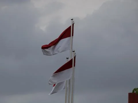 Indonesian flag Stock Photos