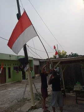 Indonesian Flag 库存照片