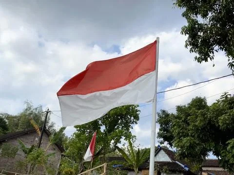 Indonesian flag Stock Photos