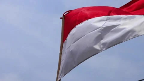The Indonesian flag symbolizing independence Stock Footage 287416173