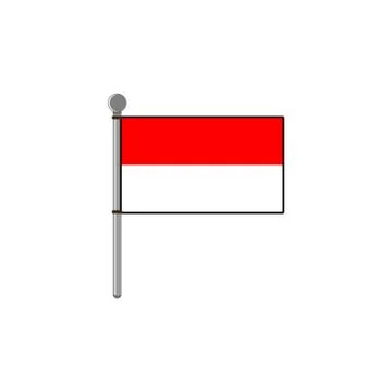 Indonesian flag vector design template illustration 스톡 일러스트