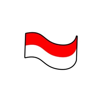 Indonesian flag vector design template illustration Stock Illustration