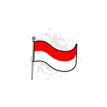 Indonesian flag vector design template illustration Illustrazione stock