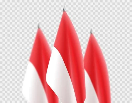 Indonesian flags isolated on checkered background Stock Illustration