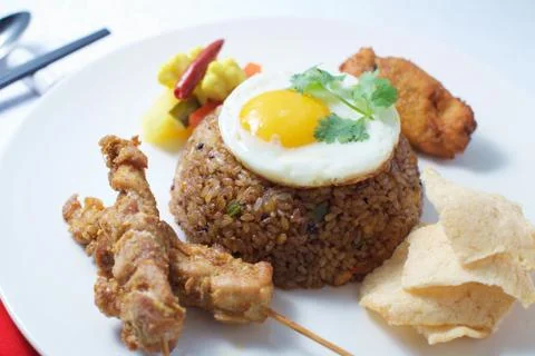 Indonesian Fried Rice Stock Photos